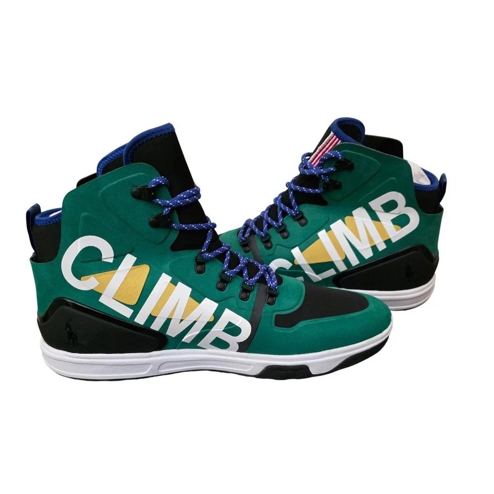 New Polo Ralph Lauren Alpine 200 Series Climb Green Black Sneakers 15D